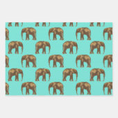 Liebliche Giraffen, Löwen und Elefanten Geschenkpapier Set (Vorderseite 3)