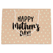 Liebliche Glücks Muttertag Herz Geschenktasche Große Geschenktüte (Vorderseite)