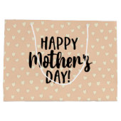 Liebliche Glücks Muttertag Herz Geschenktasche Große Geschenktüte (Rückseite)