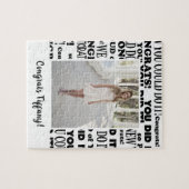 Liebliche Glückwünsche Abschluss Foto Puzzle (Horizontal)