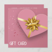 Liebliche Gold Bow Pink Herz-Geschenkboxen Geschen (Vorne/Hinten)