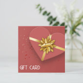 Liebliche Gold Bow Red Heart Geschenkboxen Gift Ca (Stehend Vorderseite)