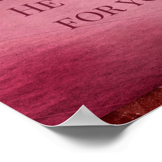 Liebliche Gott kümmert sich um dich Poster (Ecke)