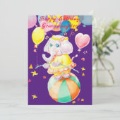 Liebliche Grandtochter Geburtstagskarte. Dankeskarte (Stehend Vorderseite)