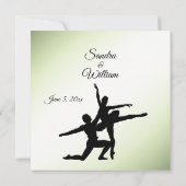 Liebliche Green Ballet Tänzer, die eine Einladung (Rückseite)