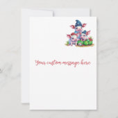 Liebliche Happy Holidays Pigs Wasserfarbkarten (Rückseite)