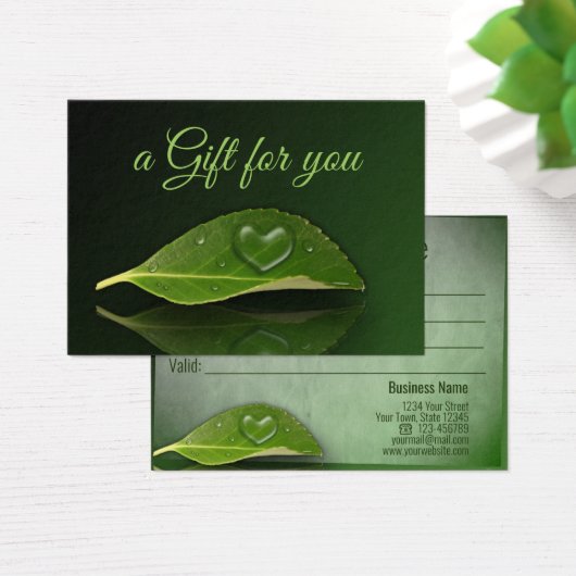 Liebliche Herz-Wassertropfenkarte (Schreibtisch)