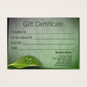 Liebliche Herz-Wassertropfenkarte (Rückseite)