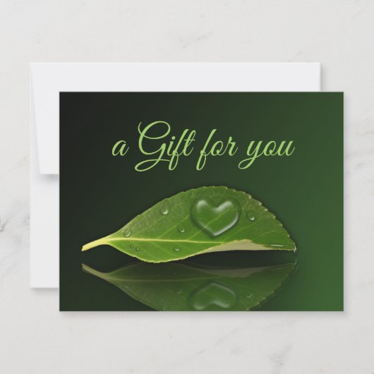 Liebliche Herz-Wassertropfenkarte (Vorderseite)