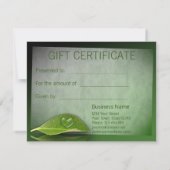 Liebliche Herz-Wassertropfenkarte (Rückseite)