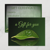 Liebliche Herz-Wassertropfenkarte (Vorne/Hinten)