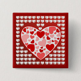 Liebliche Herzen Button