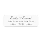 Liebliche Herzen Couple Names Wedding Rücksendeadr (Vorne)