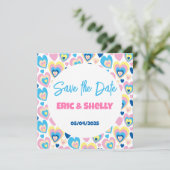 Liebliche Herzen. Flache Dankeskarte Einladung (Stehend Vorderseite)