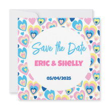 Liebliche Herzen. Flache Dankeskarte