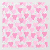 Liebliche Herzen Nahtloses Muster Fensteraufkleber (Blatt)