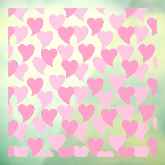 Liebliche Herzen Nahtloses Muster Fensteraufkleber (Blatt 3)