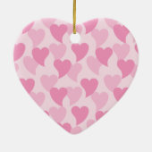 Liebliche Herzen Nahtloses Muster Keramik Ornament (Hinten)