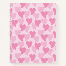 Liebliche Herzen Nahtloses Muster Notizblock