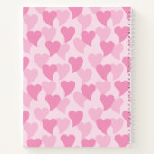 Liebliche Herzen Nahtloses Muster Notizblock (Rückseite)