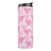Liebliche Herzen Nahtloses Muster Thermosbecher (Nach links gedreht)