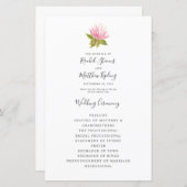 Liebliche Hochzeit der rosa grünen Blume (Vorne/Hinten)