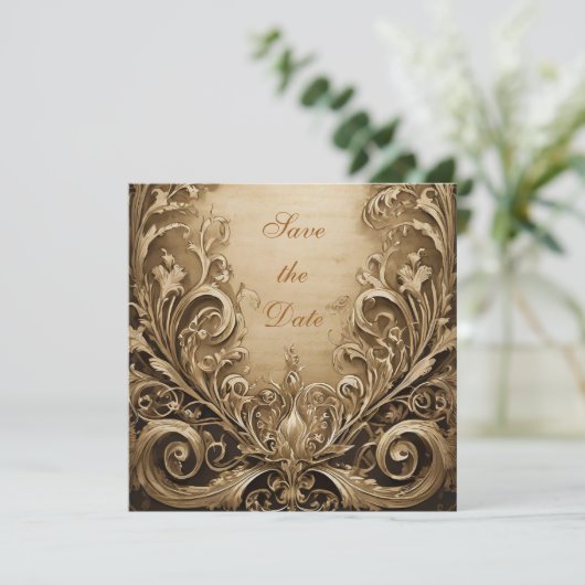 Liebliche Hochzeit der Rose rettet das Datum Save The Date (Stehend Vorderseite)