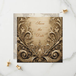 Liebliche Hochzeit der Rose rettet das Datum Save The Date