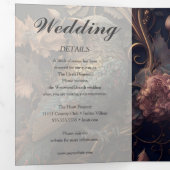 Liebliche Hochzeit Dreifach Gefaltete Einladung (Innen Erste Seite)