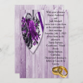 Liebliche Hochzeit Einladung (Vorne/Hinten)