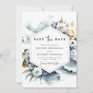 Liebliche Hochzeit im Leuchtturm Waves Save The Date