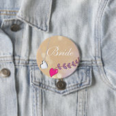 Liebliche Hochzeit in Rosa und Silber Button (Beispiel)