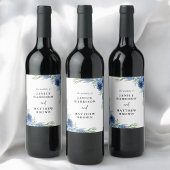 Liebliche Hochzeit mit Blauer Flora Weinetikett