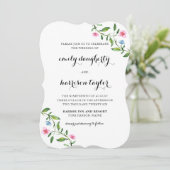 Liebliche Hochzeit mit Flora und Dots Einladung (Stehend Vorderseite)