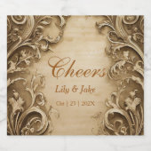 Liebliche Hochzeit Schaumweinetikett (Einzelnes Label)