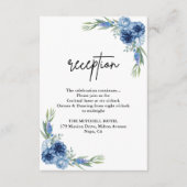 Liebliche Hochzeitsempfehlung mit Blauer Flora Begleitkarte (Vorderseite)