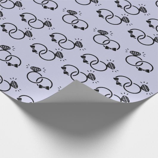 Liebliche Hochzeitsringe für Verlobungen - nahtlos Geschenkpapier (Ecke)