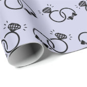 Liebliche Hochzeitsringe für Verlobungen - nahtlos Geschenkpapier (Rolleneckpunkt)