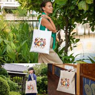 Liebliche Hühner für ihren Hühnerliebhaber Tragetasche