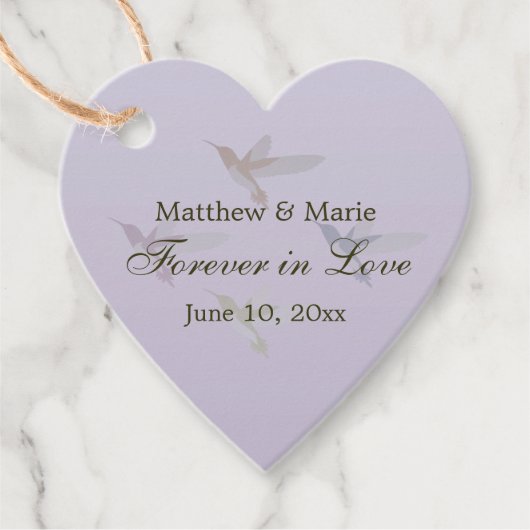 Liebliche Hummingvögel Hochzeit für immer in der L Geschenkanhänger (Vorderseite)