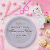 Liebliche Hummingvögel Hochzeit für immer in der L Pappteller (Party)