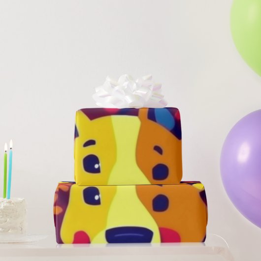 Liebliche Hunde bunte Hunde Haustiere Schwänze Pap Geschenkpapier (Partygeschenke)