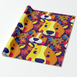 Liebliche Hunde bunte Hunde Haustiere Schwänze Pap Geschenkpapier