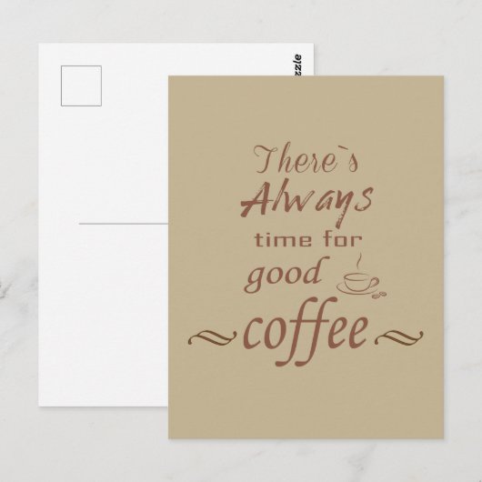 Liebliche Kaffeekochen Postkarte (Vorne/Hinten)