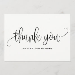 Liebliche Kalligraphie Dankeschön Karte