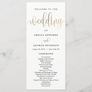 Liebliche kalligraphische Hochzeitsprogramme Imita Programm