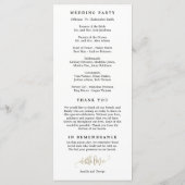 Liebliche kalligraphische Hochzeitsprogramme Imita Programm (Rückseite)