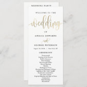 Liebliche kalligraphische Hochzeitsprogramme Imita Programm (Vorne/Hinten)