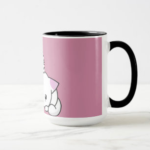 Liebliche Kätzchen pink Tasse