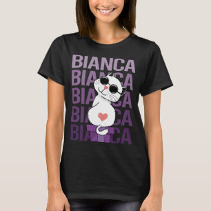 Liebliche Katze - Bianca Name T-Shirt